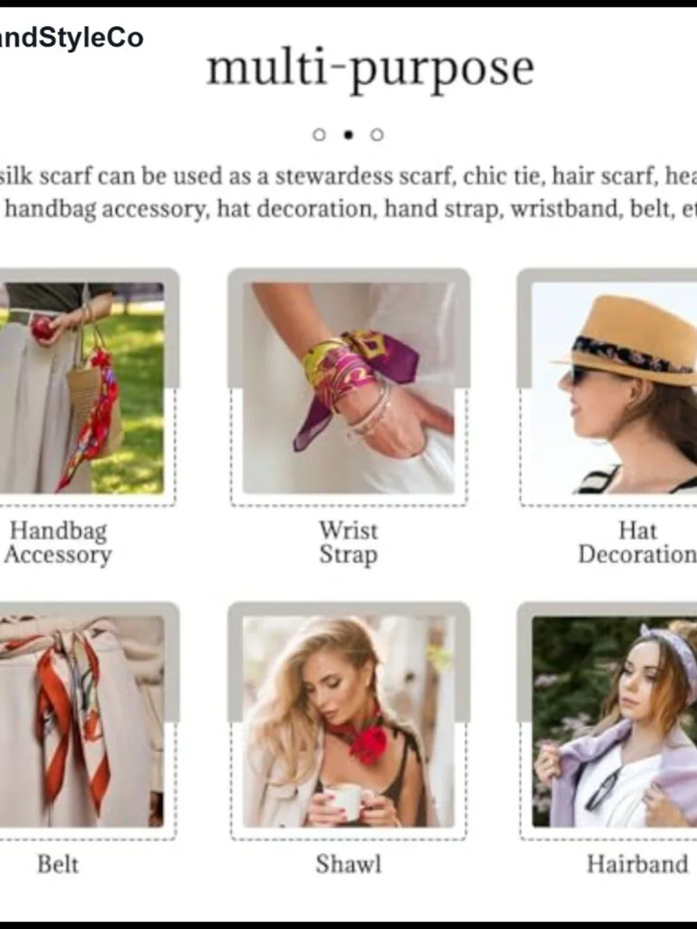 Long Silk-Like Satin Neck Scarf Thin Ribbon Headscarf Versatile Fashion Scarf